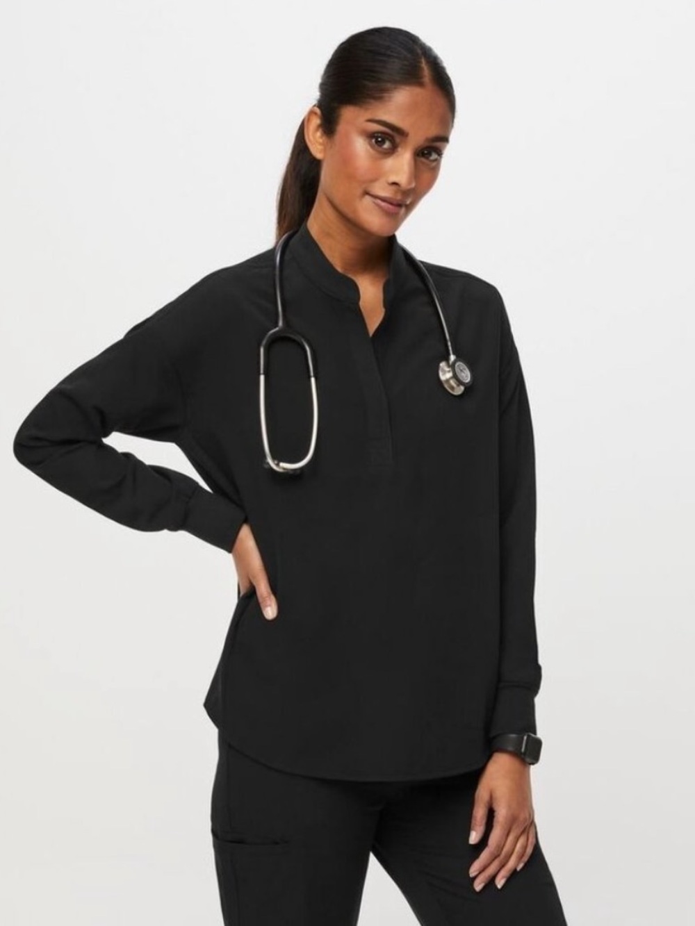 Figs Rafaela Long-Sleeve Scrub Top